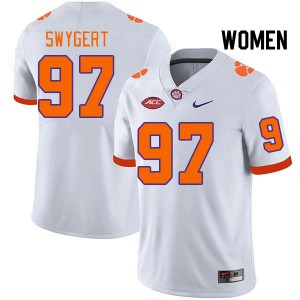 Women Patrick Swygert White Clemson National Championship College Football #97 Jersey 937735-978