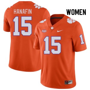 Women Ronan Hanafin Orange Clemson National Championship College Football #15 Jersey 886518-380