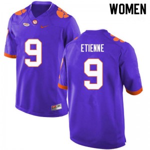 Women Travis Etienne Purple Clemson College Football #9 Jersey 493541-559