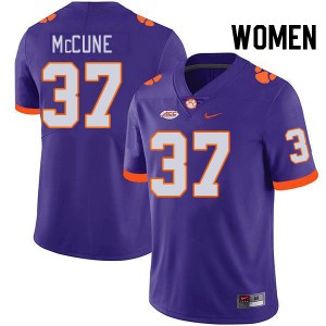 Women Will McCune Purple Clemson College Football #37 Jersey 948860-686
