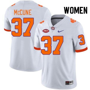 Women Will McCune White Clemson Tigers College Football #37 Jersey 675272-425