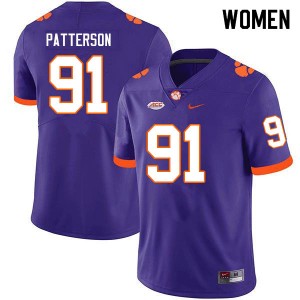 Women Zaire Patterson Purple CFP Champs College Football #91 Jersey 304056-887