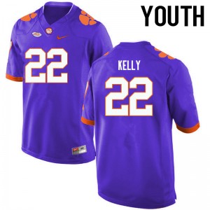 Youth Xavier Kelly Purple Clemson University College Football #22 Jersey 261609-126