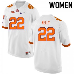 Women Xavier Kelly White Clemson College Football #22 Jersey 858158-516