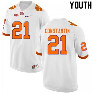 Youth Bryton Constantin White Clemson College Football #21 Jersey 626868-340