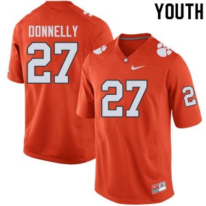 Youth Carson Donnelly Orange Clemson National Championship College Football #27 Jersey 107678-654