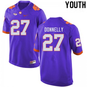 Youth Carson Donnelly Purple Clemson National Championship College Football #27 Jersey 609948-587