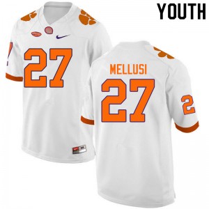 Youth Chez Mellusi White Clemson University College Football #27 Jersey 731115-572