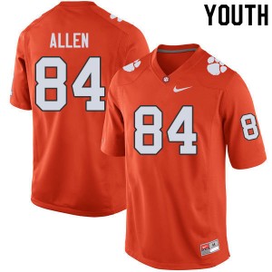 Youth Davis Allen Orange Clemson College Football #84 Jersey 664575-251