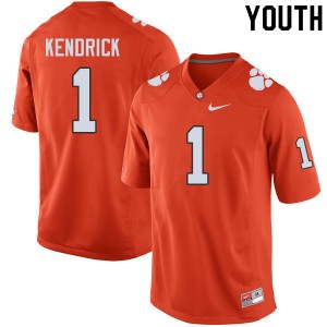 Youth Derion Kendrick Orange Clemson Tigers College Football #1 Jersey 528834-523