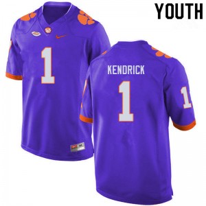 Youth Derion Kendrick Purple Clemson National Championship College Football #1 Jersey 751460-137