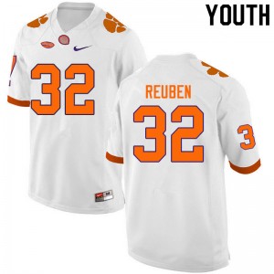Youth Etinosa Reuben White Clemson College Football #32 Jersey 508765-619