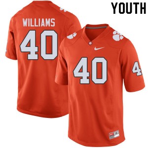 Youth Greg Williams Orange Clemson College Football #40 Jersey 607260-435