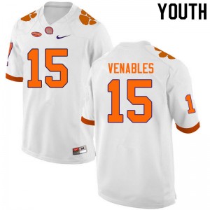 Youth Jake Venables White CFP Champs College Football #15 Jersey 824663-988