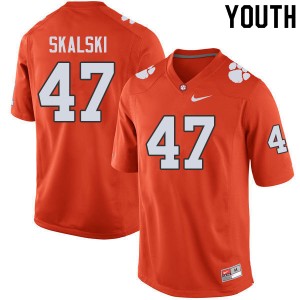 Youth James Skalski Orange Clemson National Championship College Football #47 Jersey 684227-931