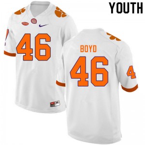 Youth John Boyd White Clemson Tigers College Football #46 Jersey 538564-683