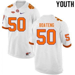 Youth Kaleb Boateng White Clemson National Championship College Football #50 Jersey 895102-292