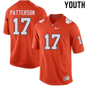 Youth Kane Patterson Orange Clemson College Football #17 Jersey 934027-370