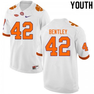Youth LaVonta Bentley White Clemson National Championship College Football #42 Jersey 131728-543