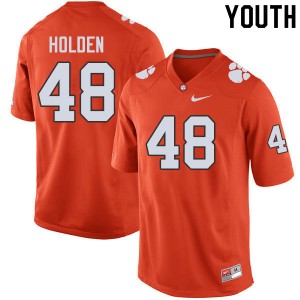 Youth Landon Holden Orange Clemson College Football #48 Jersey 252236-776