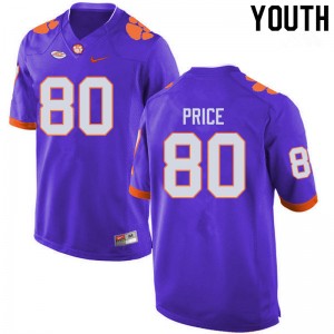 Youth Luke Price Purple CFP Champs College Football #80 Jersey 642440-477