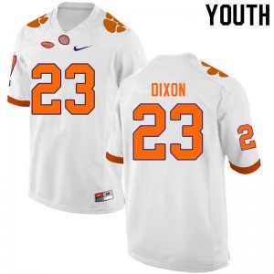 Youth Lyn-J Dixon White Clemson National Championship College Football #23 Jersey 537685-439