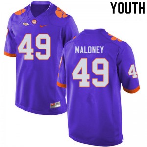 Youth Matthew Maloney Purple Clemson Tigers College Football #49 Jersey 870567-509