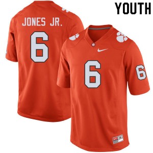 Youth Mike Jones Jr. Orange Clemson University College Football #6 Jersey 866515-193