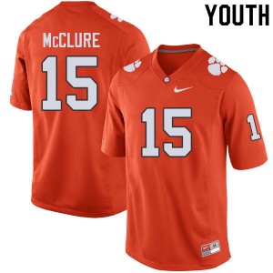 Youth Patrick McClure Orange Clemson College Football #15 Jersey 489778-675