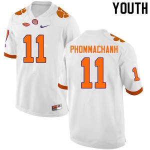 Youth Taisun Phommachanh White Clemson Tigers College Football #11 Jersey 269326-599