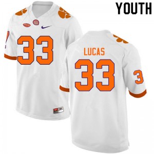 Youth Ty Lucas White CFP Champs College Football #33 Jersey 272065-126