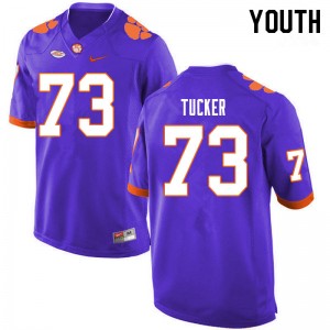 Youth Bryn Tucker Purple Clemson National Championship College Football #73 Jersey 368972-316