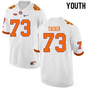 Youth Bryn Tucker White CFP Champs College Football #73 Jersey 999365-970
