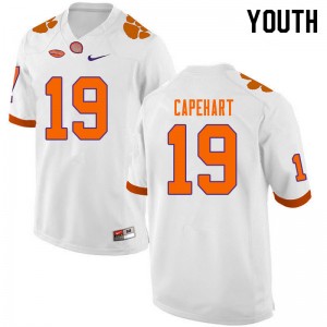 Youth DeMonte Capehart White Clemson University College Football #19 Jersey 290063-564