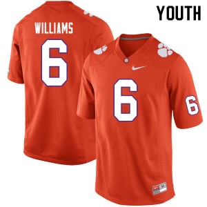 Youth E.J. Williams Orange Clemson College Football #6 Jersey 831123-587