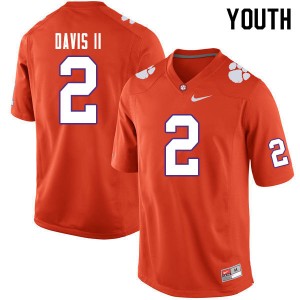 Youth Fred Davis II Orange Clemson College Football #2 Jersey 864580-199