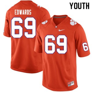 Youth Jacob Edwards Orange CFP Champs College Football #69 Jersey 485271-849