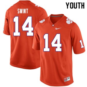 Youth Kevin Swint Orange Clemson University College Football #14 Jersey 954902-147