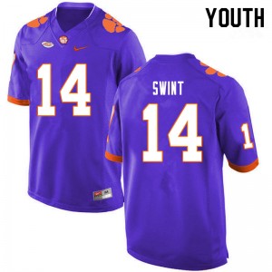 Youth Kevin Swint Purple Clemson National Championship College Football #14 Jersey 852414-173