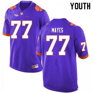 Youth Mitchell Mayes Purple Clemson National Championship College Football #77 Jersey 687958-331
