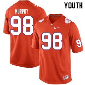 Youth Myles Murphy Orange Clemson Tigers College Football #98 Jersey 502749-223