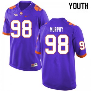 Youth Myles Murphy Purple Clemson Tigers College Football #98 Jersey 517438-176