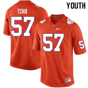 Youth Paul Tchio Orange Clemson National Championship College Football #57 Jersey 940852-121