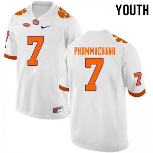 Youth Taisun Phommachanh White Clemson Tigers College Football #7 Jersey 762938-576
