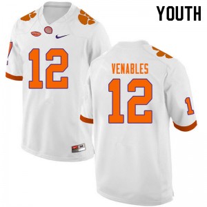 Youth Tyler Venables White CFP Champs College Football #12 Jersey 357283-644