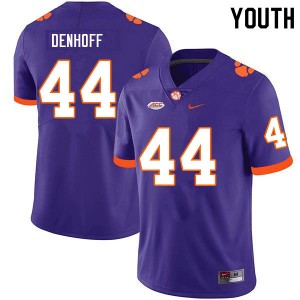 Youth Cade Denhoff Purple Clemson University College Football #44 Jersey 328017-927
