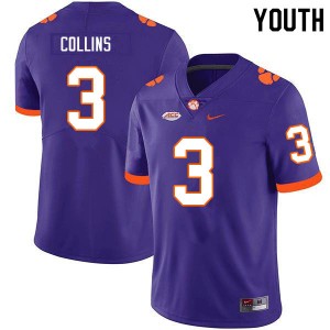 Youth Dacari Collins Purple CFP Champs College Football #3 Jersey 787914-227