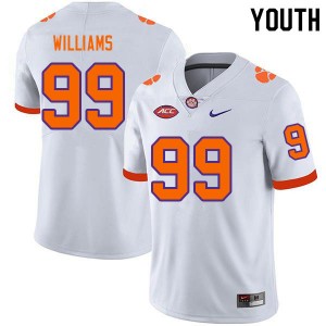 Youth Greg Williams White Clemson Tigers College Football #99 Jersey 936726-486