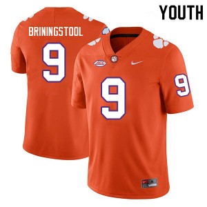 Youth Jake Briningstool Orange Clemson University College Football #9 Jersey 789598-633