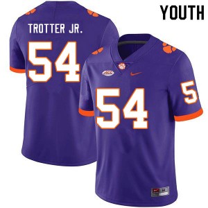 Youth Jeremiah Trotter Jr. Purple Clemson National Championship College Football #54 Jersey 259055-428